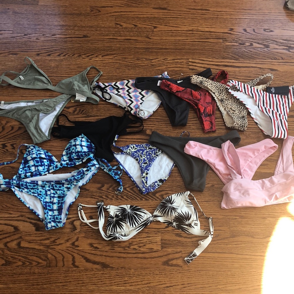 Bikinis! Brands: billabong,zaful,hollister,urban